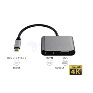 TYPE-C TO HDTV + VGA - USB C-HDTV-MULTIFUNCTION ADAPTER